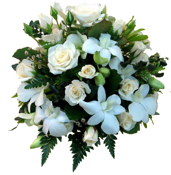 Rosas Y Orquídeas - Valkoinen Ruusukimppu (600x600), Png Download