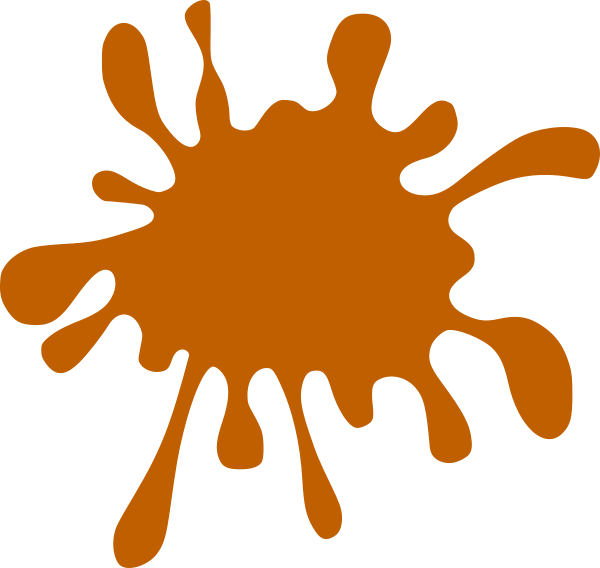 Brown Paint Splatter Clipart - Red Paint Splatter Clip Art (600x568), Png Download