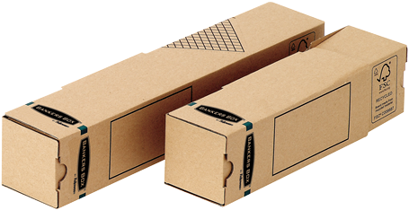Caja De Cartón Envío De Planos - Fellowes Bankers Box Mailing Tube A3a4 Browngreen 6204201 (500x296), Png Download