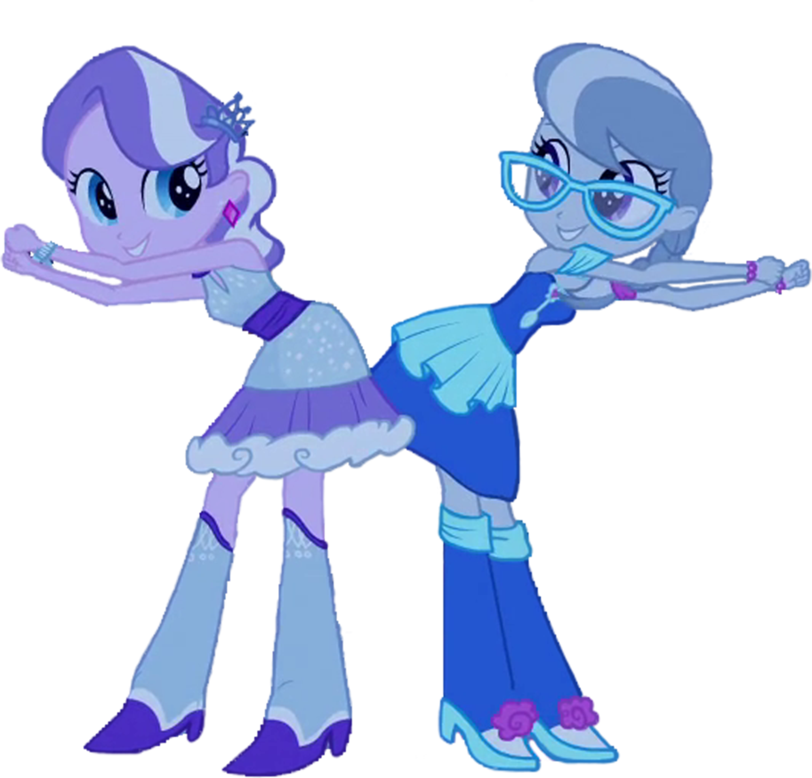 Diamond Tiara And Silver Spoon Dancing Eqg Vector By - Mlp Equestria Girls Diamond Tiara (913x874), Png Download