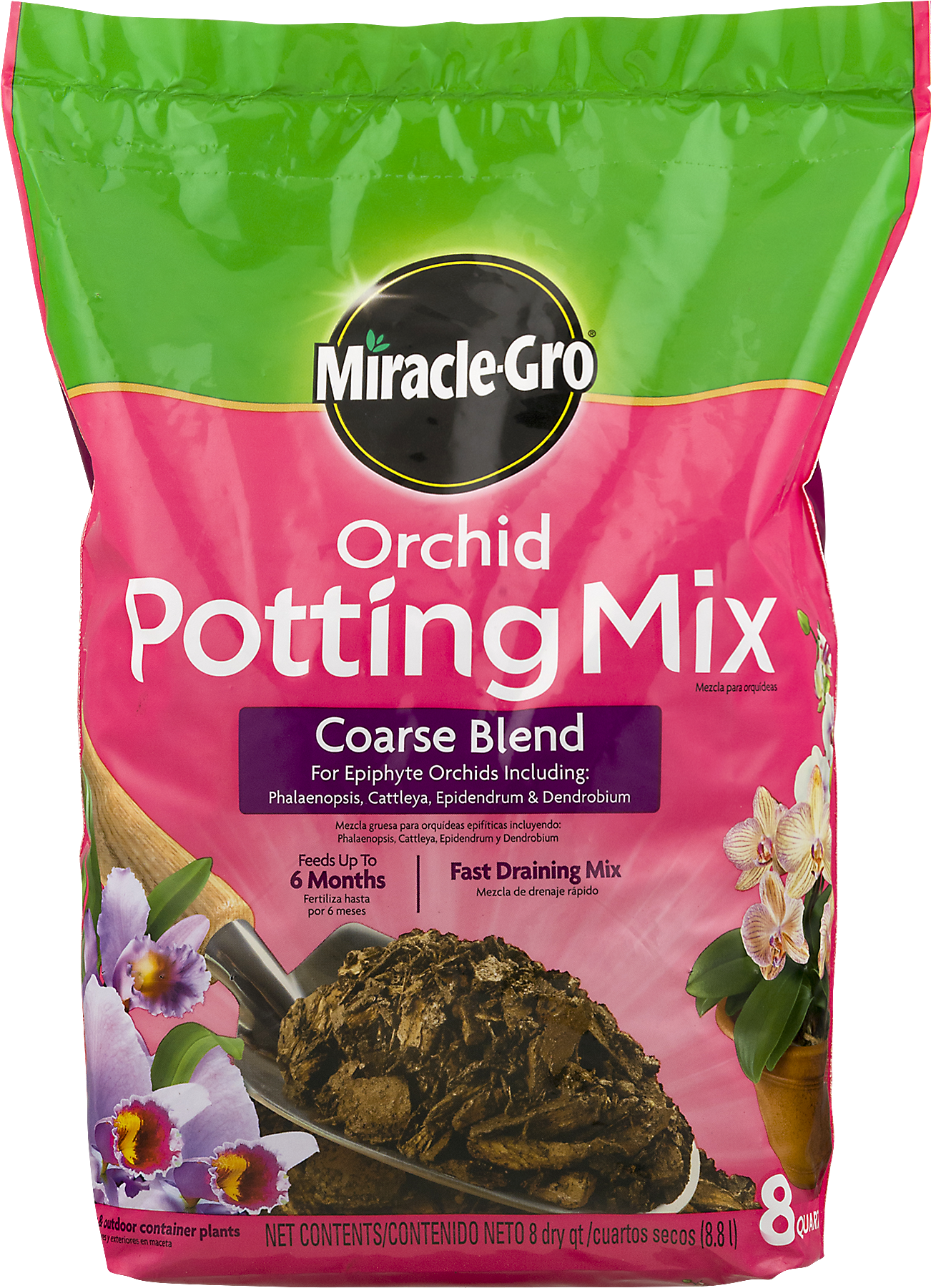 Miracle Gro Coarse Blend Orchid Potting Mix - 8 Qt (1800x1800), Png Download