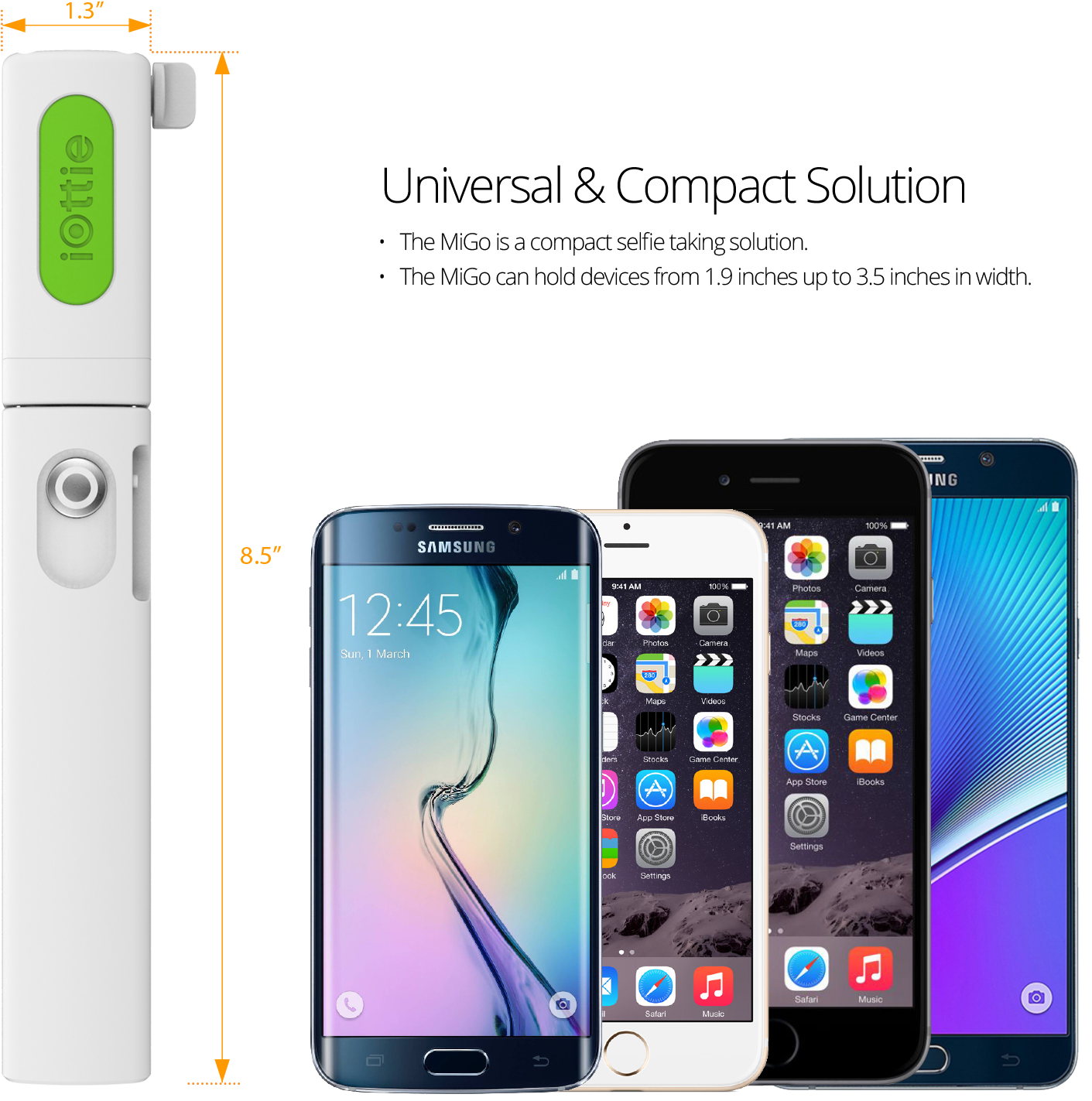 Iottie Migo Selfie Stick For Smartphone & Gopro - Iphone 6 سعر في العراق (1536x1536), Png Download