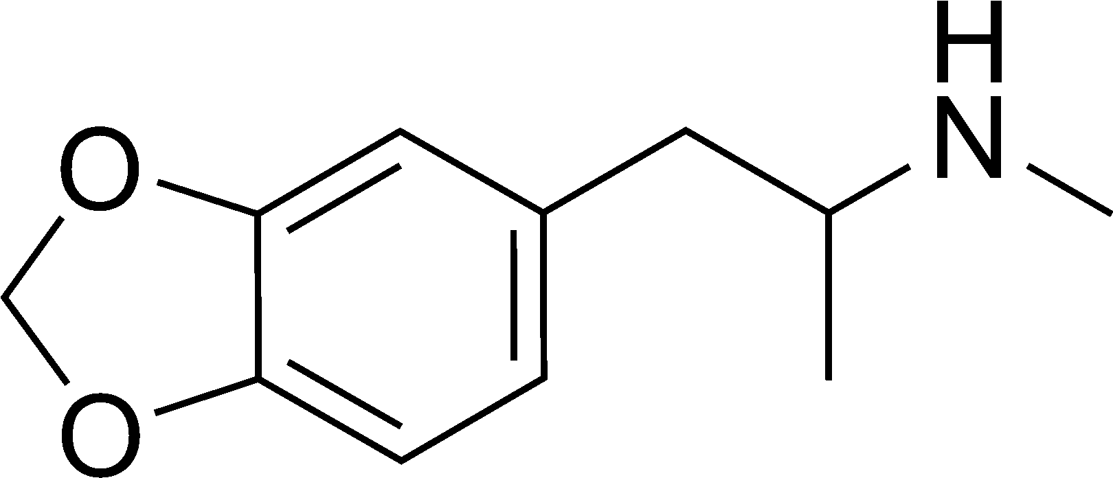 File - Mdma - Mdma Structure (1789x882), Png Download