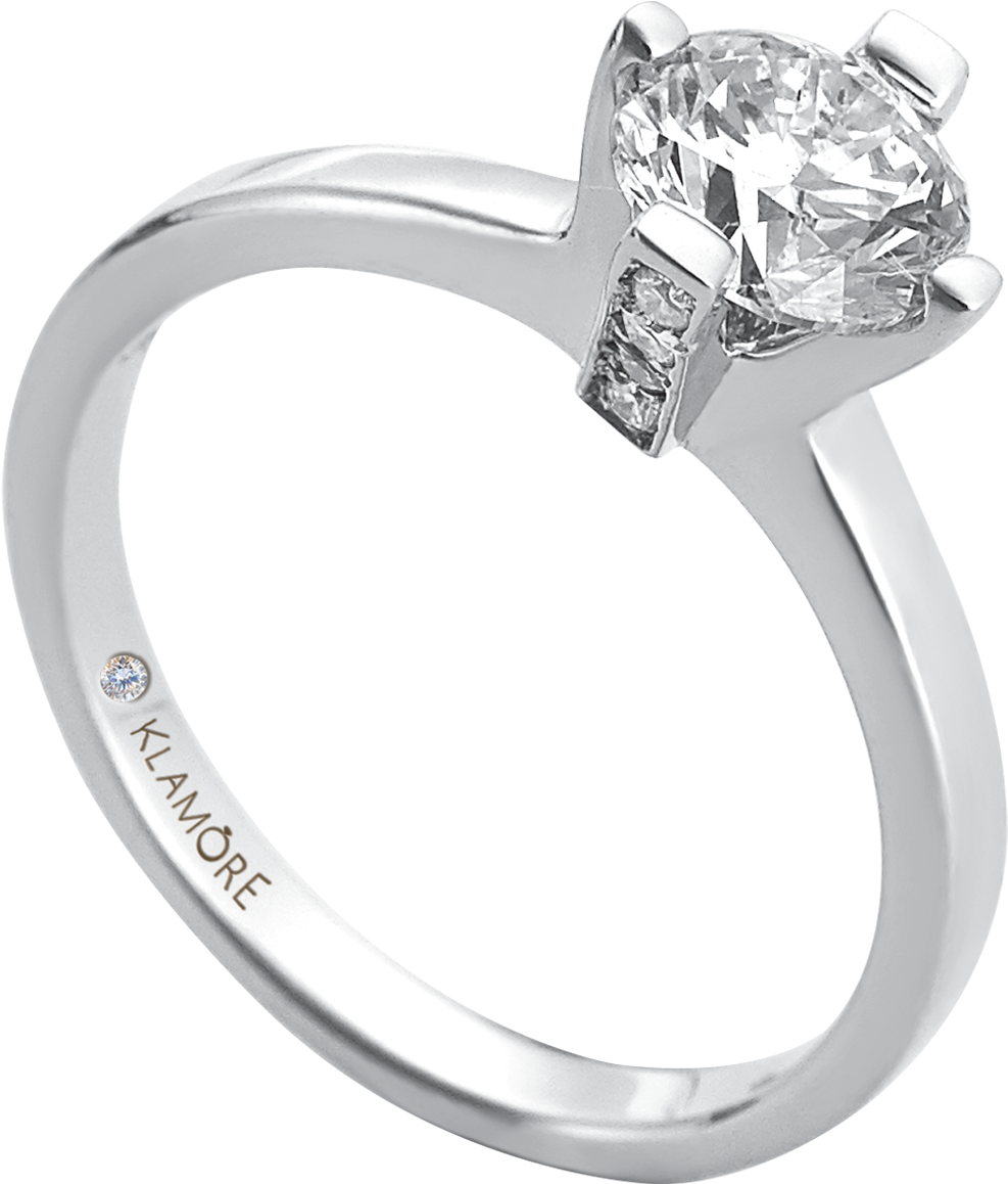 Solitario Arriba De Medio Quilate - Ring (1417x1417), Png Download