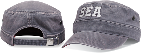 Vintage Washed Cotton Military Cap (600x600), Png Download