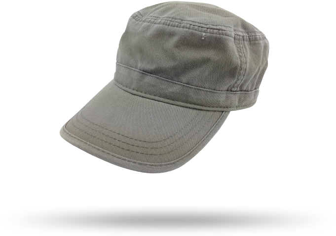 Blank Stone Washed Denim Cap Flat Top Military Cap - Baseball Cap (870x555), Png Download