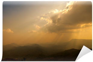 Fotomural Montañas Hermosas Con El Rayo De Luz - Sunrise (400x400), Png Download