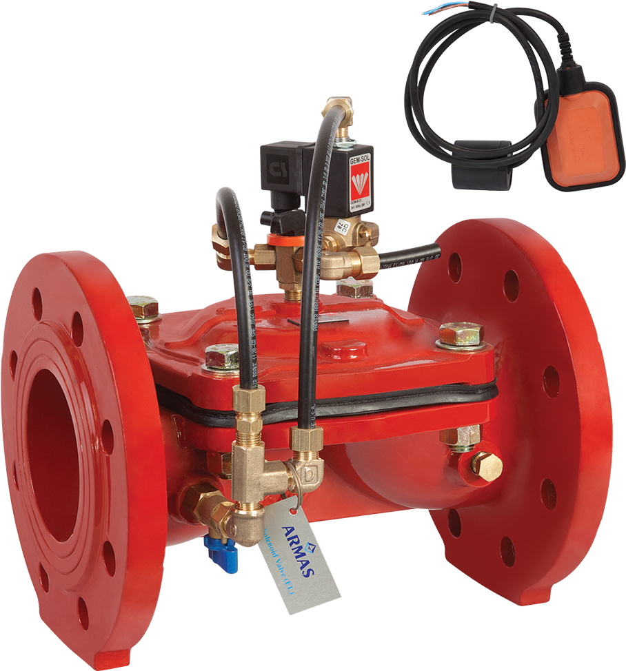600 Series Flel-electric Float Level Control Valve - Electrical Float Valve (1000x1000), Png Download