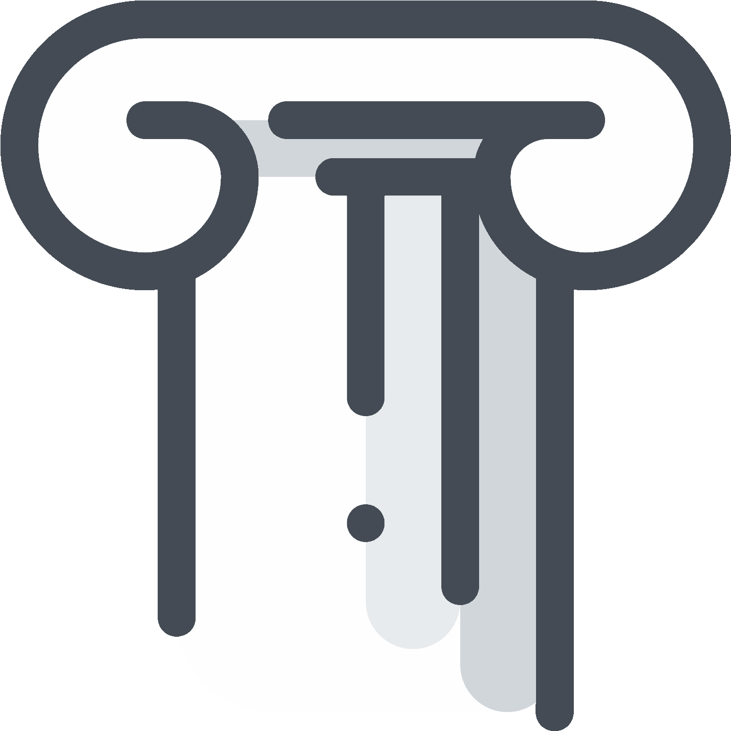 Greek Pillar Capital Icon - Greek Pillar Icon (1600x1600), Png Download