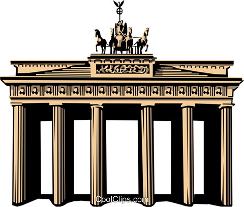 Brandenburg Gate Royalty Free Vector Clip Art Illustration - Brandenburg Gate (480x406), Png Download