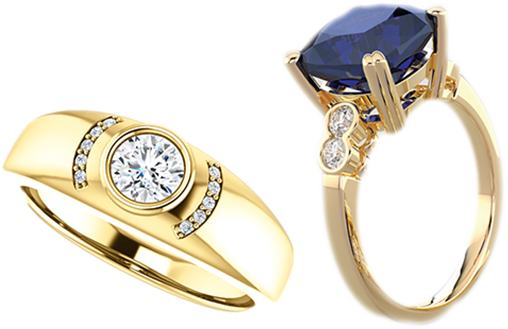 Guygirl Pointing In Glass Rings - 14k Rose Gold Round 6mm Moissanite Forever Brilliant (508x329), Png Download