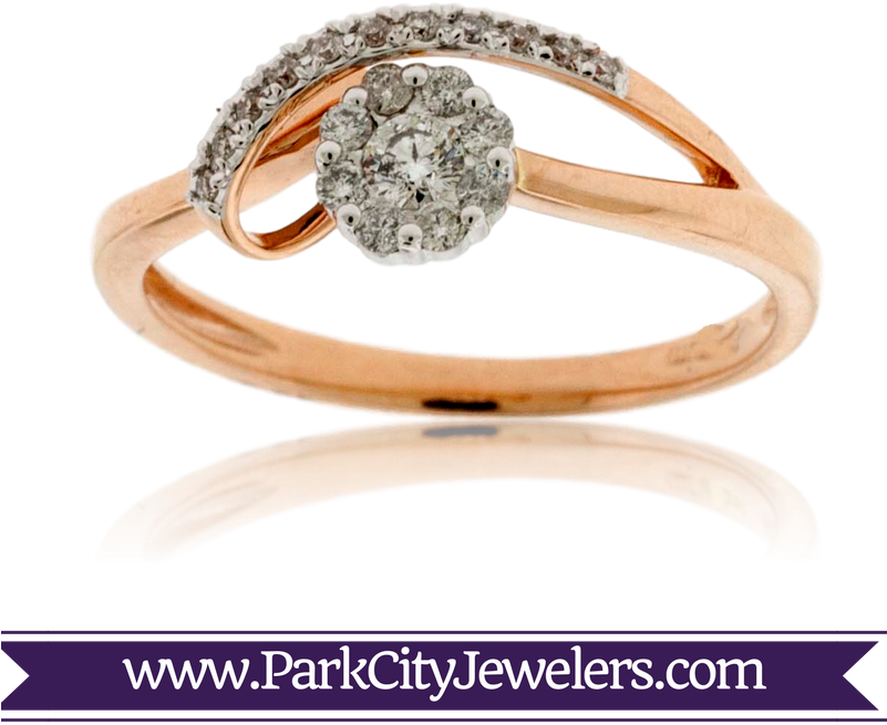 Rose Gold Diamond Ring - Green Amethyst & Diamond Ring (800x800), Png Download