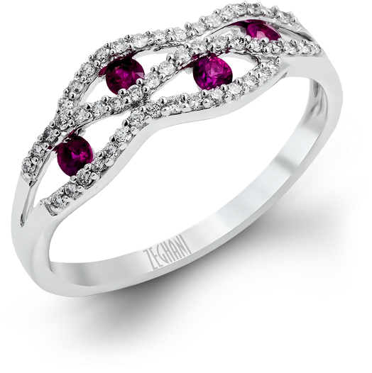 14k Gold Diamond & Ruby Fashion - Janina's Diamonds (600x600), Png Download