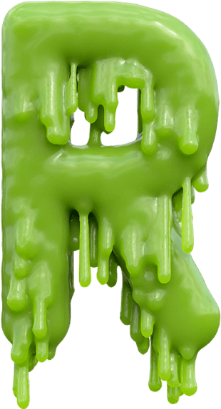 Summoning Handmade Font Ghosts - Letter R Creepy (595x595), Png Download