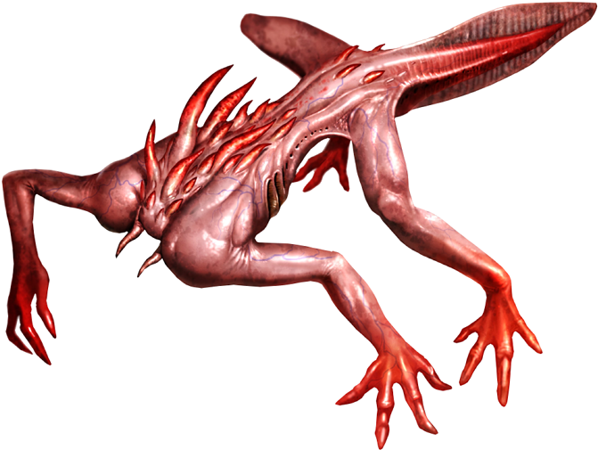 A Lamprey-like Mouth On Its Underbelly And Can Discharge - Resident Evil Monsters Evolution (700x529), Png Download