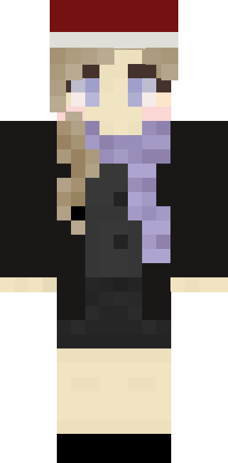 Skin Feminina Com Gorro De Natal - Graphic Design (321x651), Png Download