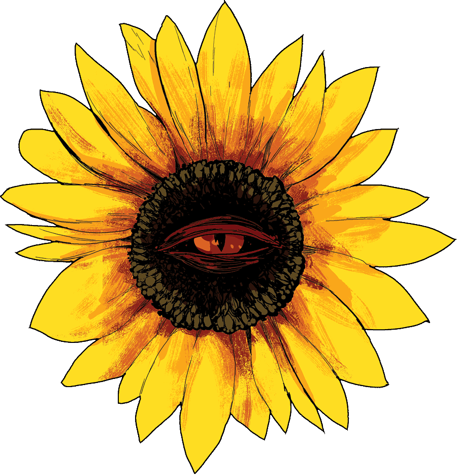 “ Enhancing The Creepy Factor In My Art Tonight Via - Common Sunflower (900x935), Png Download