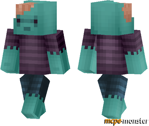 Do You Already Sow Skin Cartoon Zombie For Minecraft - Grim Cartoon Minecraft Skin (538x437), Png Download