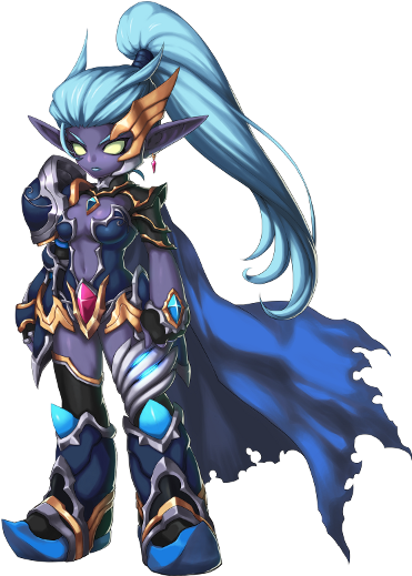 Dahlia - Grand Chase Dark Elf (386x528), Png Download