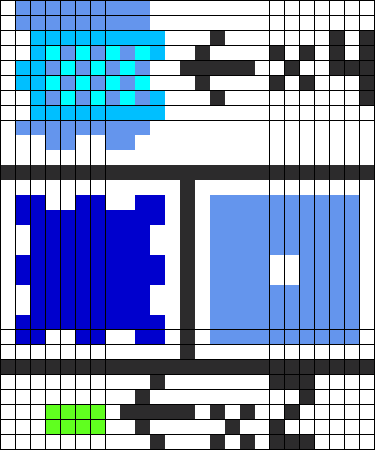 3d Box 1 Perler Bead Pattern / Bead Sprite - Perler Beads 3d Box (526x631), Png Download
