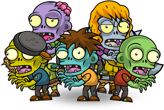 Zombie Enemies Character Set - Video Game (600x500), Png Download