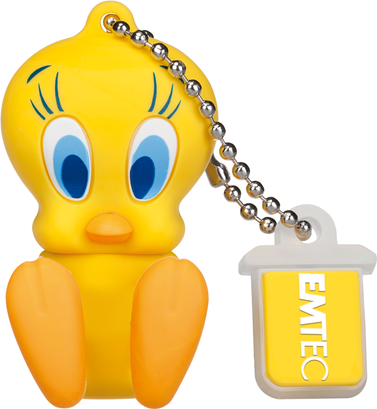 Tweety & Sylvester, Tweety Closed - Emtec Looney Tunes Episode 1 L100 Tweety Usb Flash (800x800), Png Download