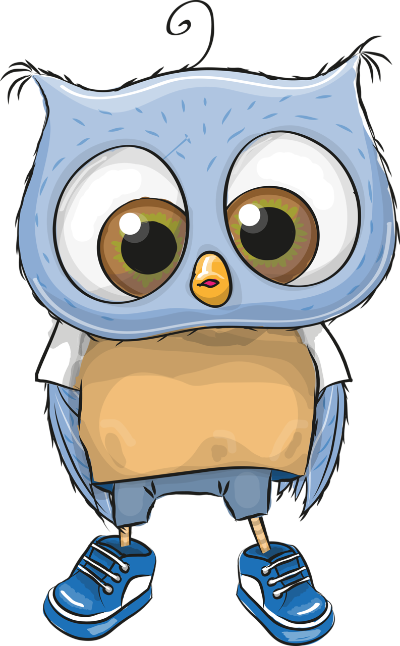 Groom Clipart Ball Chain - Cute Cartoon Owl Boy (793x1280), Png Download