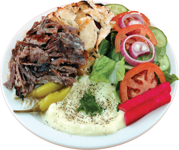 Shawarma Mix - Plat Chawarma Png (570x480), Png Download