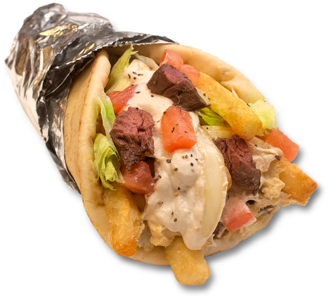 Shawarma Vs Souvlaki (600x449), Png Download
