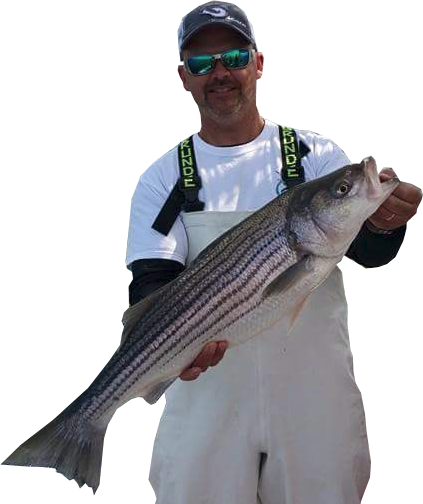Captain Mike Started Fishing As A Young Boy On The - New Jersey (423x504), Png Download