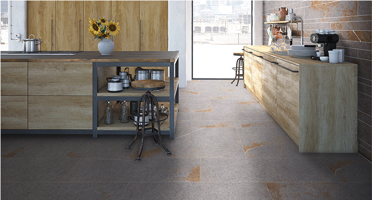 Ld Tiles Anna Stone Guest Restaurant Kitchen Floor - Magnetic Screen Door, Hip2cart Screen Door Magnets (1050x400), Png Download
