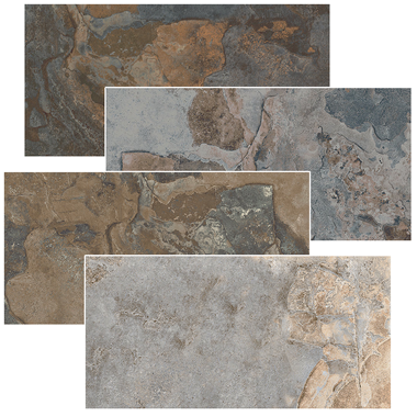 Image - Anatolia Slate Porcelain Kayah 12" X 24" Autumn Floor (380x380), Png Download