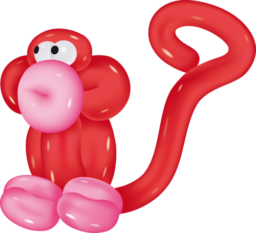 Balloon Animals - Decorative Art Latex Cartoon Variety Shape Balloon (500x455), Png Download