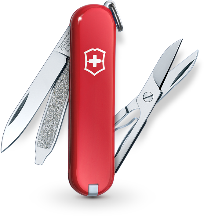 Victorinox Swiss Army - Vn56227 Victorinox Classic Sd Scroll Pocket Knife (820x730), Png Download