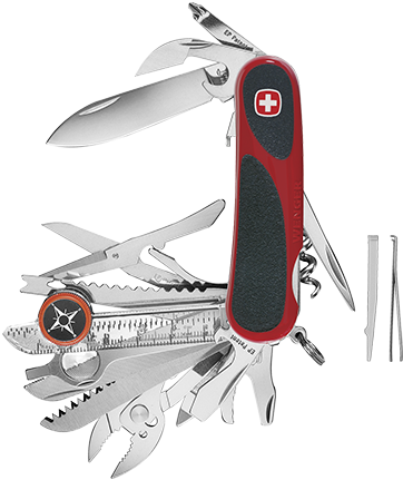 Wenger Knives-16812 , Evo Grip,s54 , Swiss Army Multitool - Wenger 16906 Swiss Army 33-piece Tool Chest Plus (370x455), Png Download
