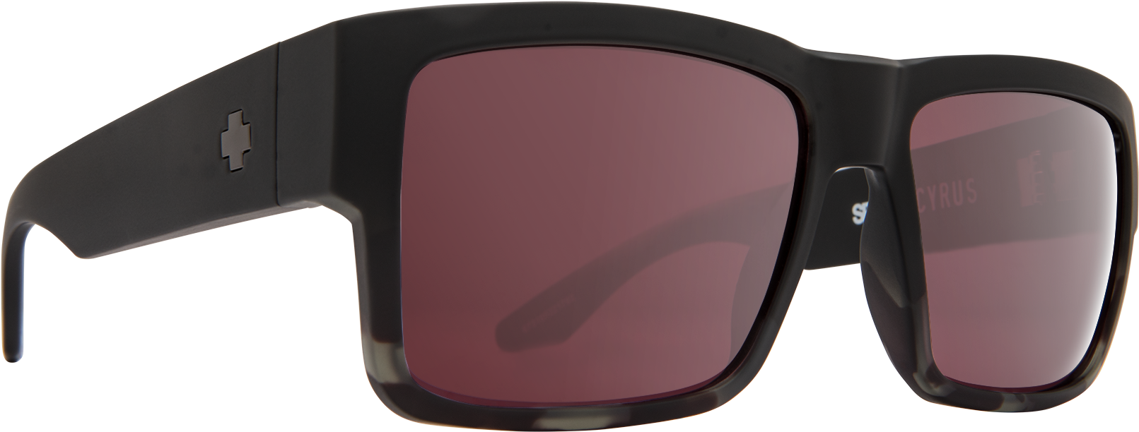 Matte Black/smoke Tort Fade/happy Rose With Silver - Spy Optic Cyrus (2000x1200), Png Download