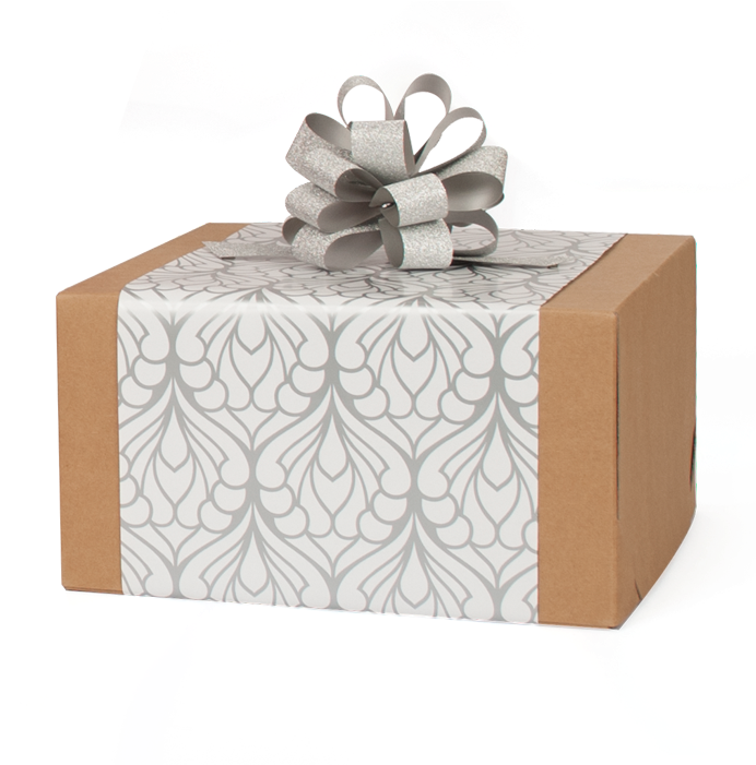 Wedding Gift Wrap - Wedding Gift Wrapping With Brown Paper (700x700), Png Download