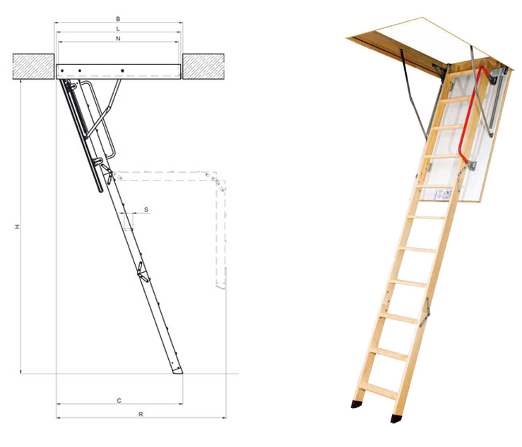 Enabling Comfortable Loft Ladder Usage As Standard - Stairs (1138x717), Png Download