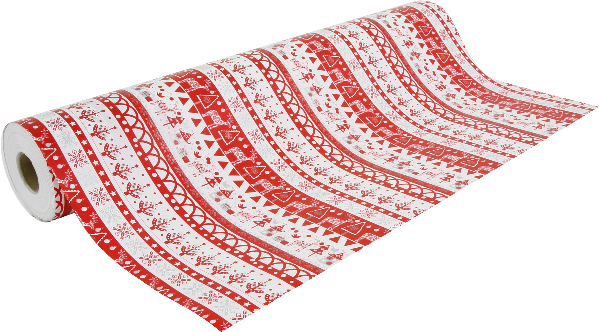 Christmas Retro Gift Wrap - Beaumont Papier Cadeau Largeur 50 Cm : Rouge Et Blanc (2400x2400), Png Download