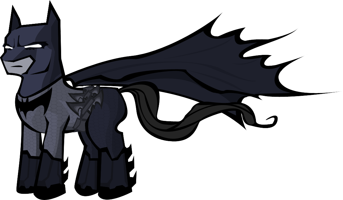 Seyrii, Batman, Cape, Clothes, Costume, Frown, Glare, - Batman Ponified (1106x645), Png Download