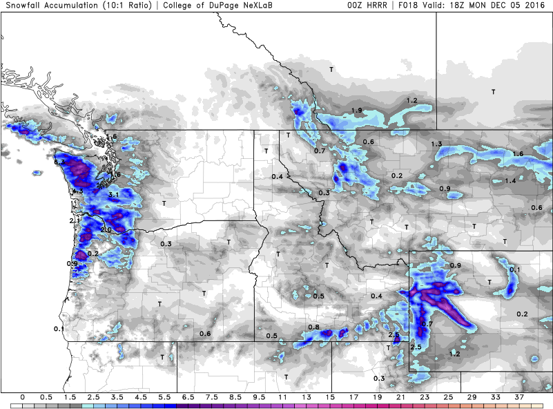 Hrrr Shows No Snow Accumulation In The Dome Next 18 - Atlas (800x600), Png Download