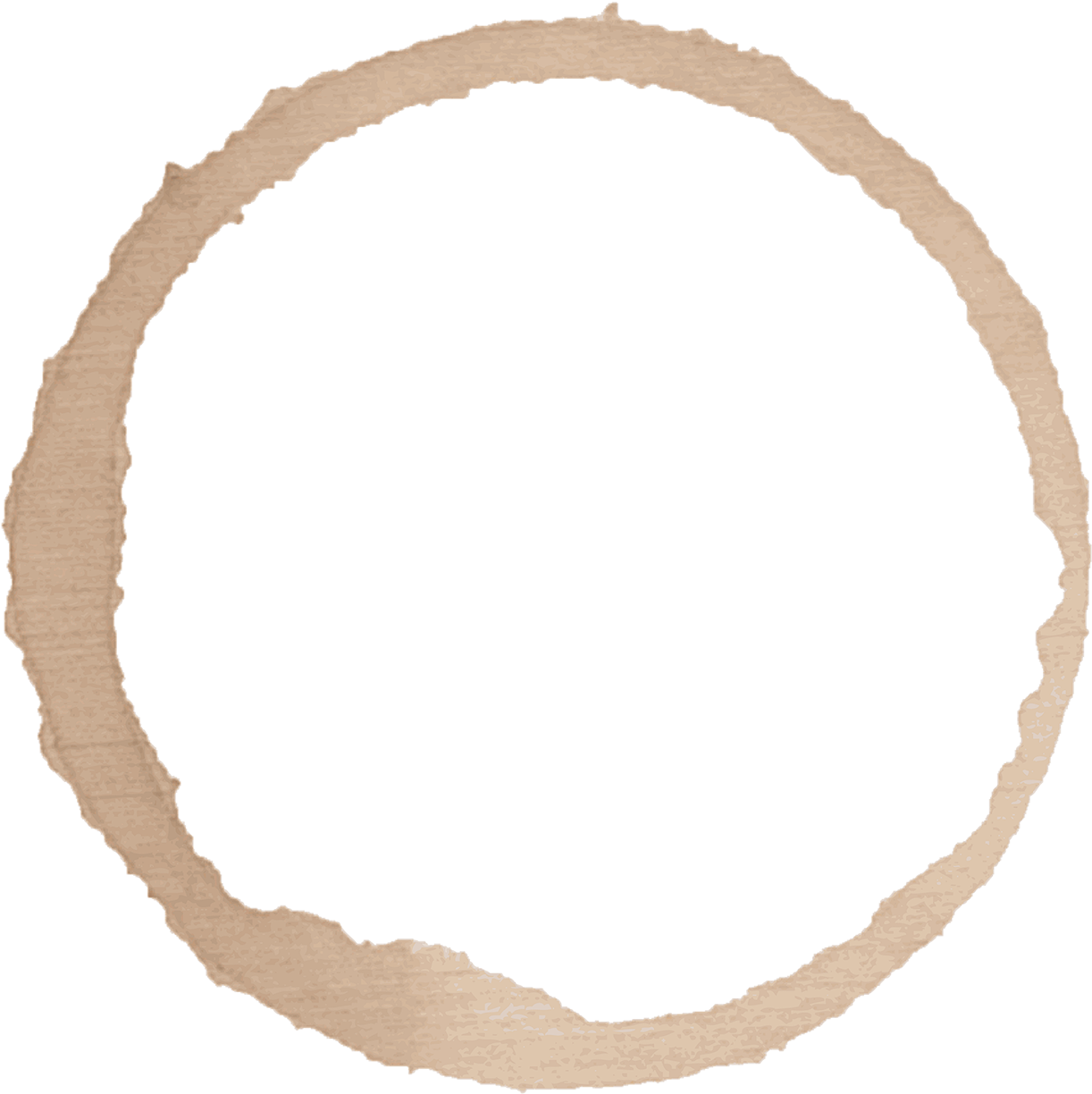 Handmade Coffee Cup Stains - Circle (1400x1400), Png Download