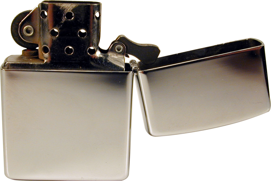 Silver Zippo Lighter Open - Zippo Lighter Png (895x600), Png Download