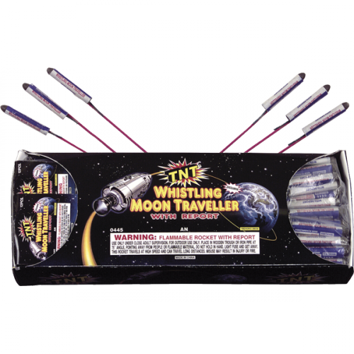 Whistling Moon Traveler Bottle Rockets With Report - Moon Rockets Fireworks (500x500), Png Download