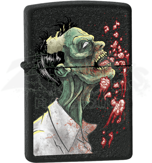 Zombie Brains Zippo Lighter - Zippo Zombie Brains Black Crackle Finish Lighter 7293 (550x550), Png Download