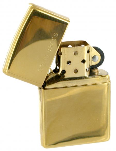 Prev - Zippo High Polish Brass (650x650), Png Download
