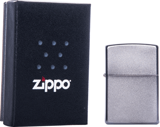 Lot 10 Zippo Super Basique - Zippo 28653 Brush Chrome, Retro Star (560x445), Png Download