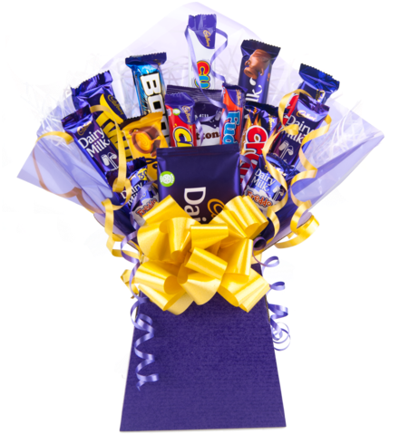 Cadburys Chocolate Bouquet 15 Piece Tree Explosion - Hamper (457x480), Png Download