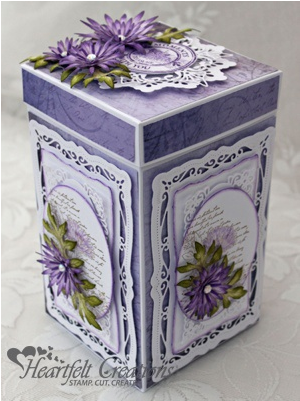 Purple Asters Gift Box - Heartfelt Creations (400x400), Png Download