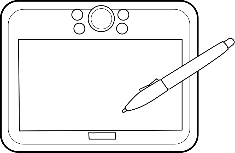 How To Set Use Graphic Tablet Clipart - Graphic Tablet Vector (900x589), Png Download